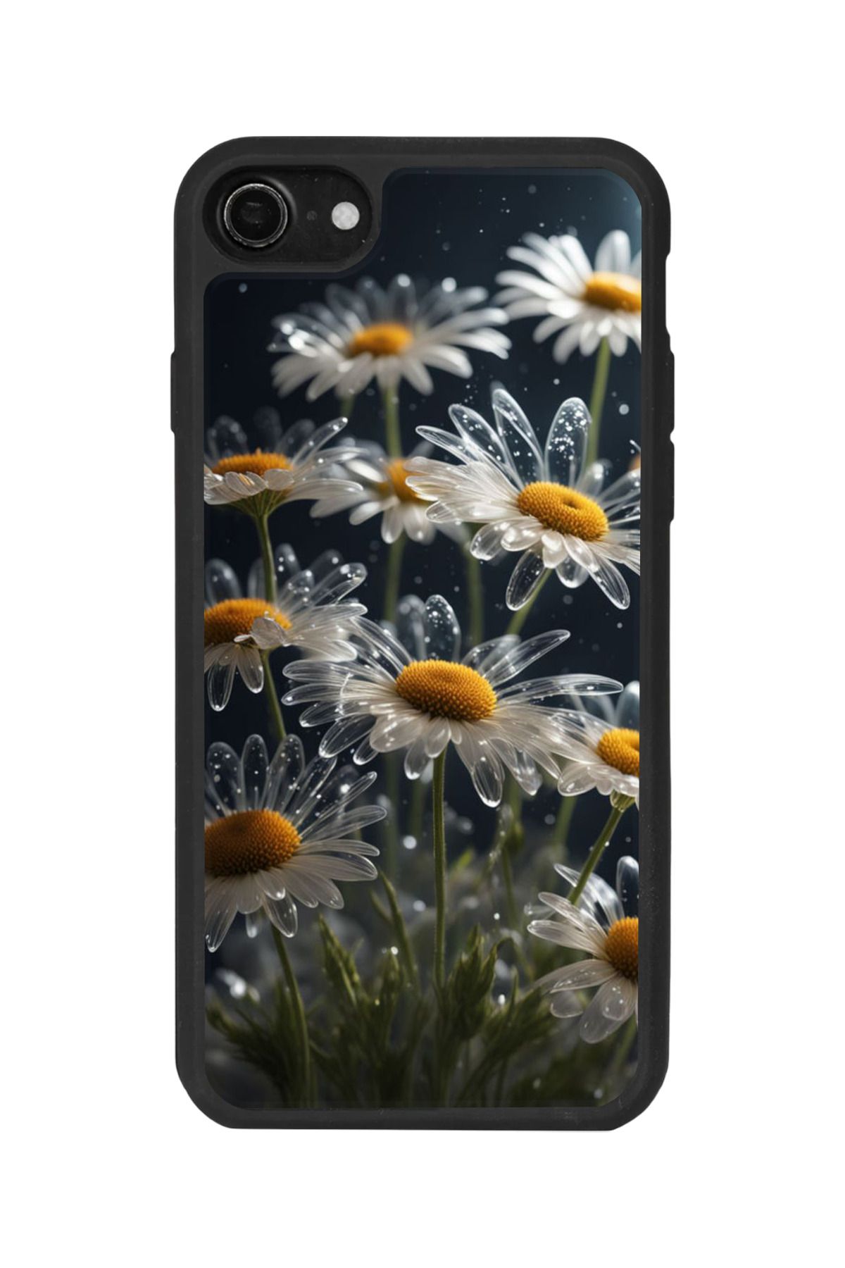 BGAKSESUAR Apple iPhone SE Uyumlu Mat Siyah Kılıf – Yumuşak Silikon, Koruyucu, Şok Emici Kapak
