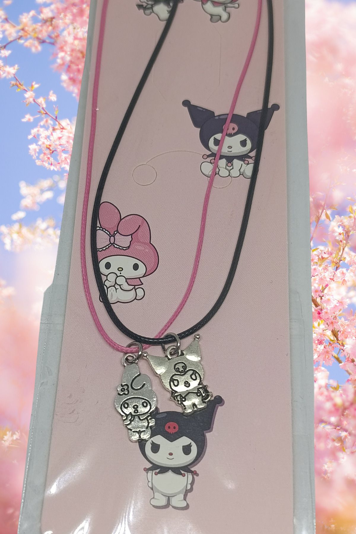 Birmem Kuromi & My Melody 'İyi Anlaşan Zıtlar' Kolye Seti