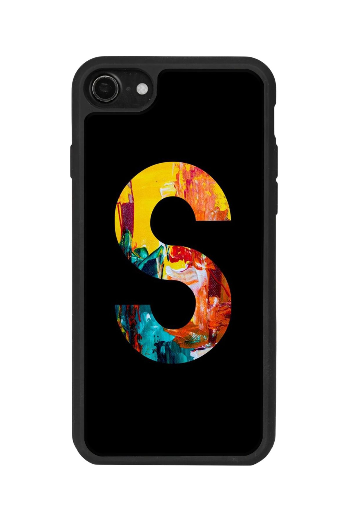 BGAKSESUAR iPhone SE Uyumlu Mat Siyah Kılıf – Yumuşak Silikon, Koruyucu, Şok Emici Kapak