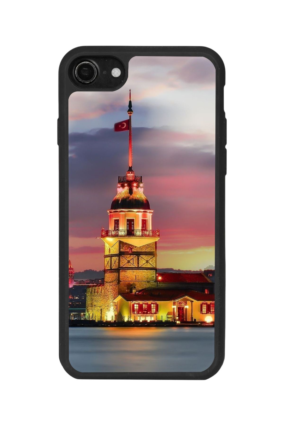 BGAKSESUAR iPhone SE Uyumlu Mat Siyah Kılıf – Yumuşak Silikon, Koruyucu, Şok Emici Kapak