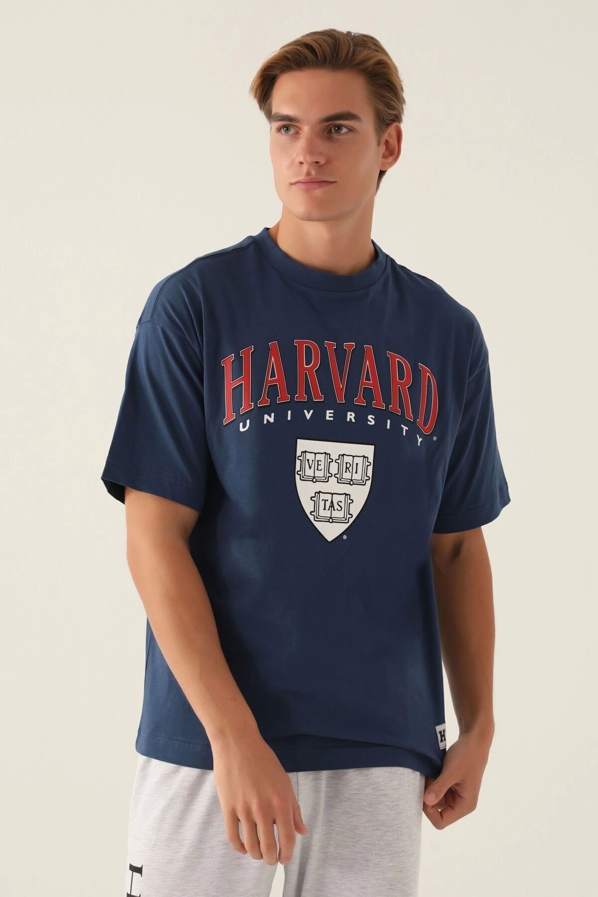 Harvard University Press-Harvard Men's Single Top - Dark Indigo Color 3