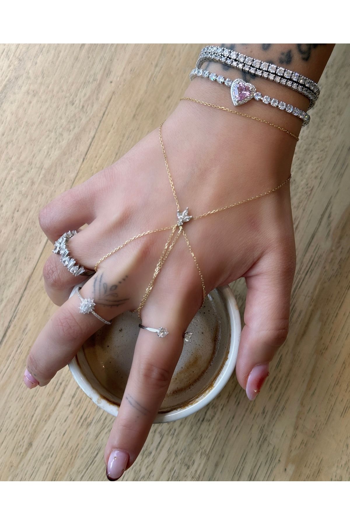 HeyYou Jewelry Kalp su yolu bileklik