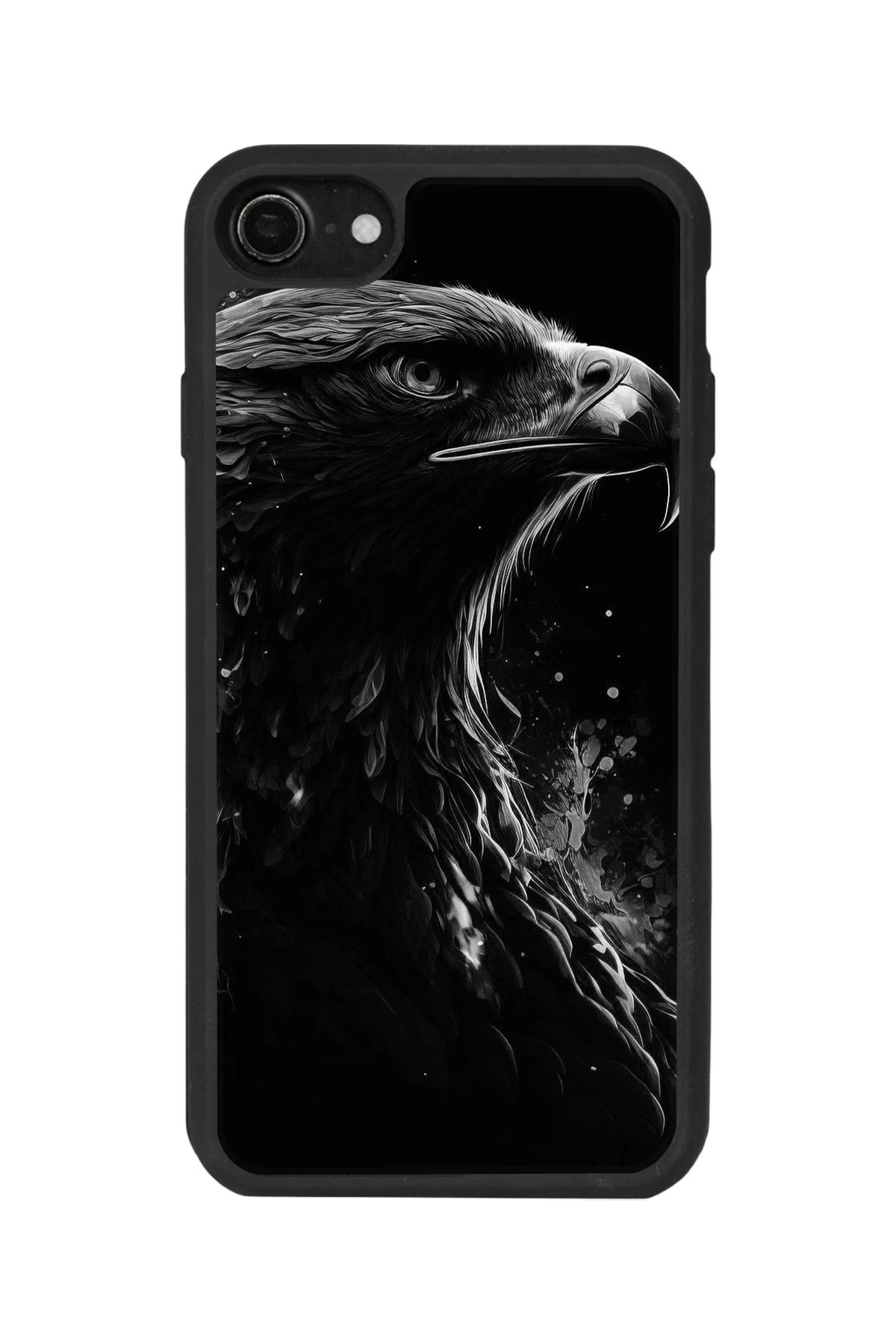 BGAKSESUAR iPhone SE Uyumlu Mat Siyah Kılıf – Yumuşak Silikon, Koruyucu, Şok Emici Kapak