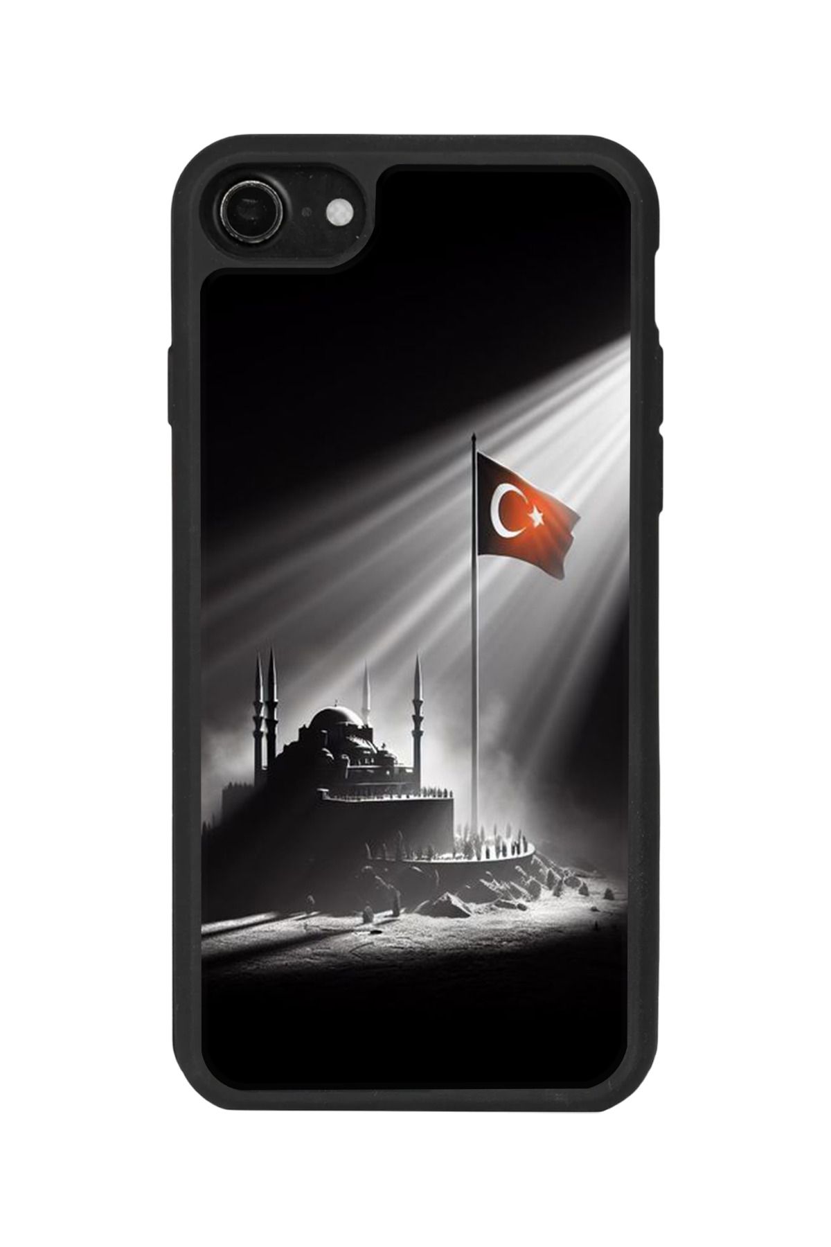 BGAKSESUAR iPhone 7 Uyumlu Mat Siyah Kılıf – Yumuşak Silikon, Koruyucu, Şok Emici Kapak