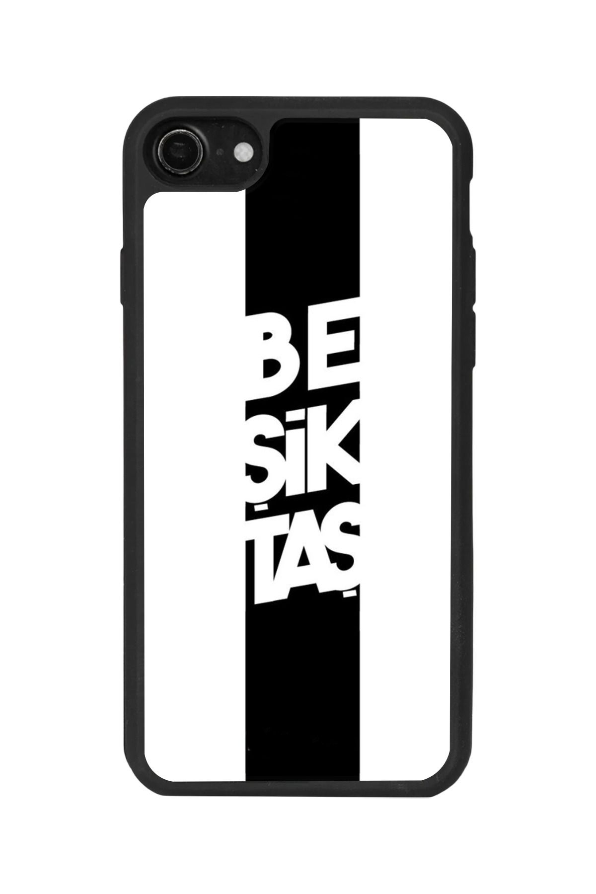 BGAKSESUAR iPhone SE Uyumlu Mat Siyah Kılıf – Yumuşak Silikon, Koruyucu, Şok Emici Kapak
