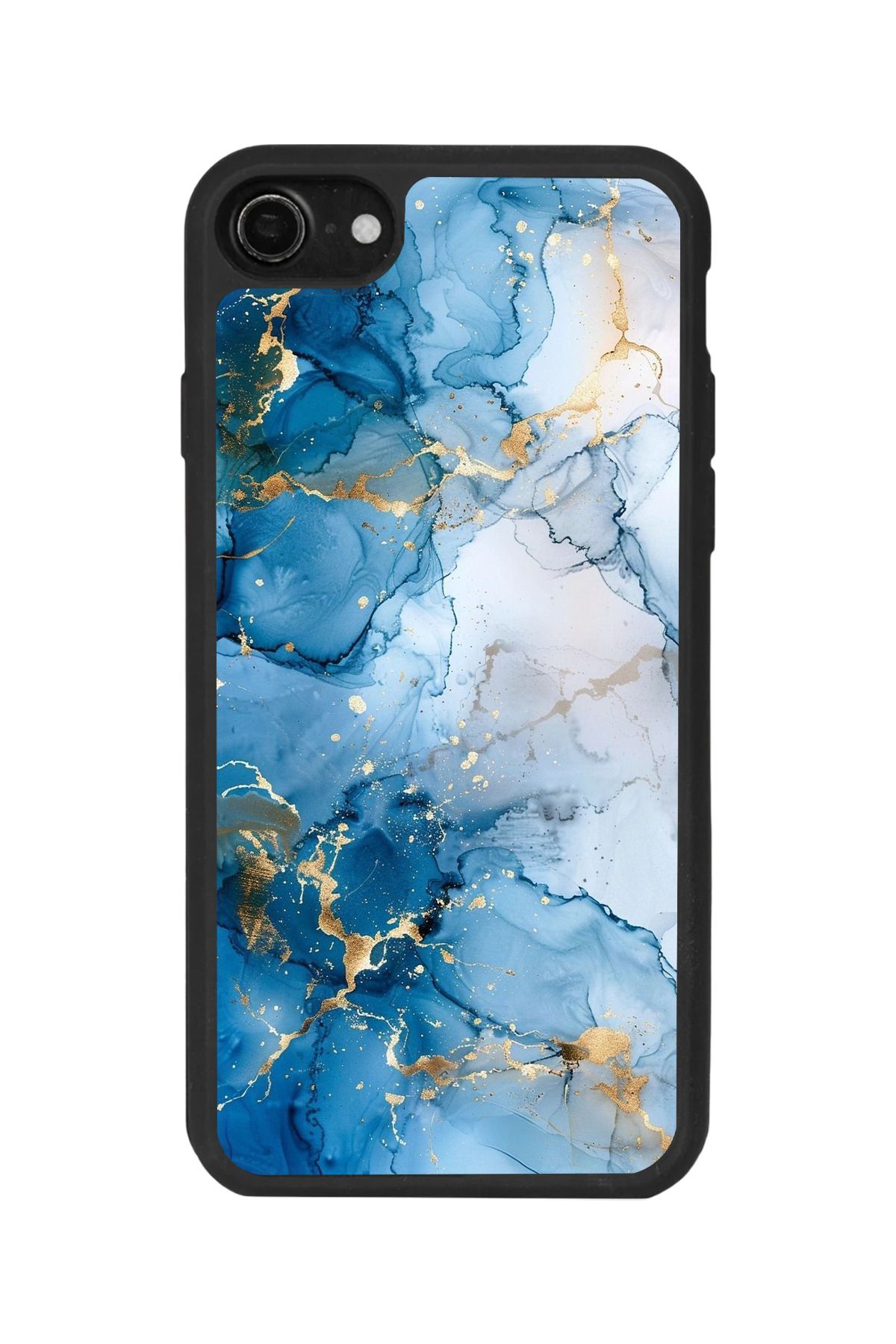 BGAKSESUAR iPhone 8 Uyumlu Mat Siyah Kılıf – Yumuşak Silikon, Koruyucu, Şok Emici Kapak