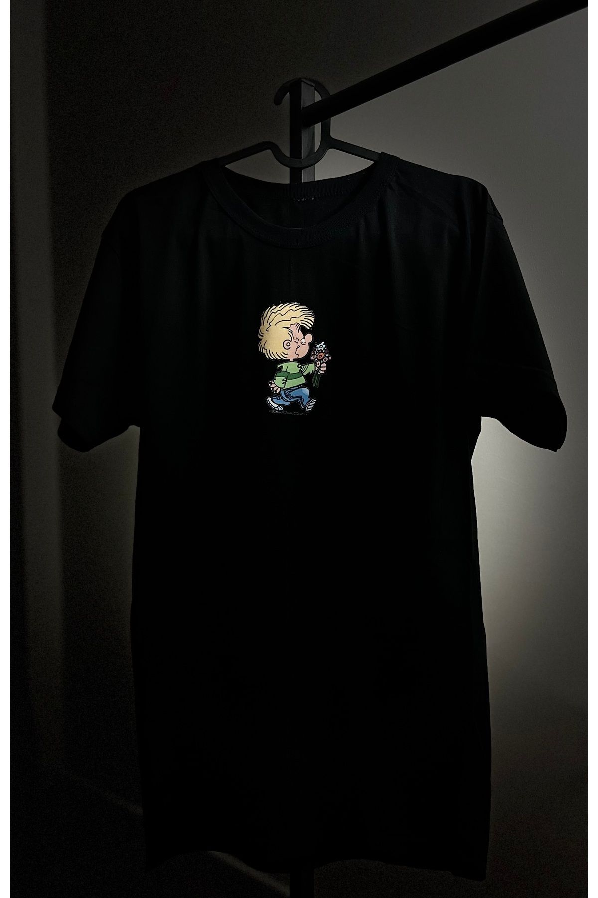 BarliWear Cedric & Chen Baskılı 2'li Tişört Seti - Unisex - Siyah - %100 Pamuk