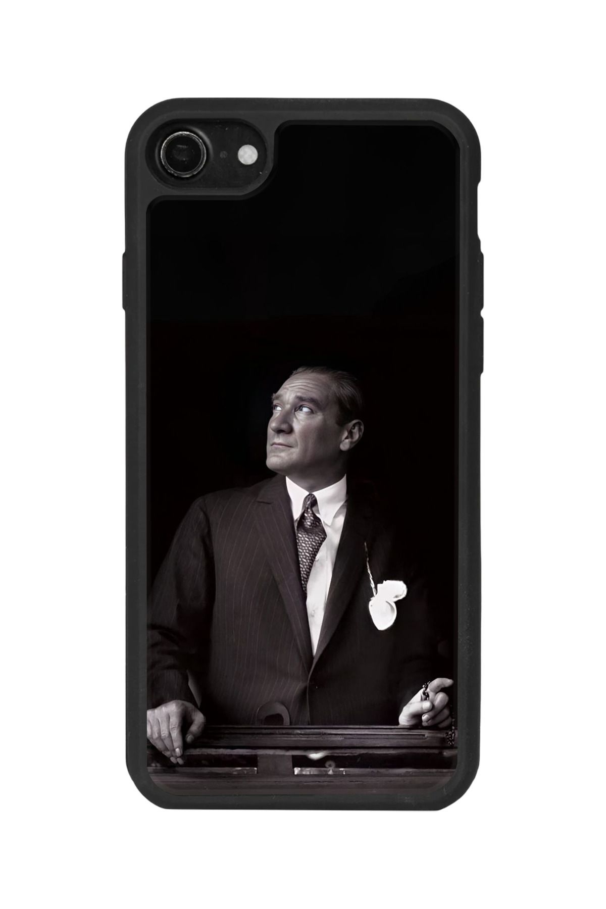 BGAKSESUAR iPhone SE Uyumlu Mat Siyah Kılıf – Yumuşak Silikon, Koruyucu, Şok Emici Kapak