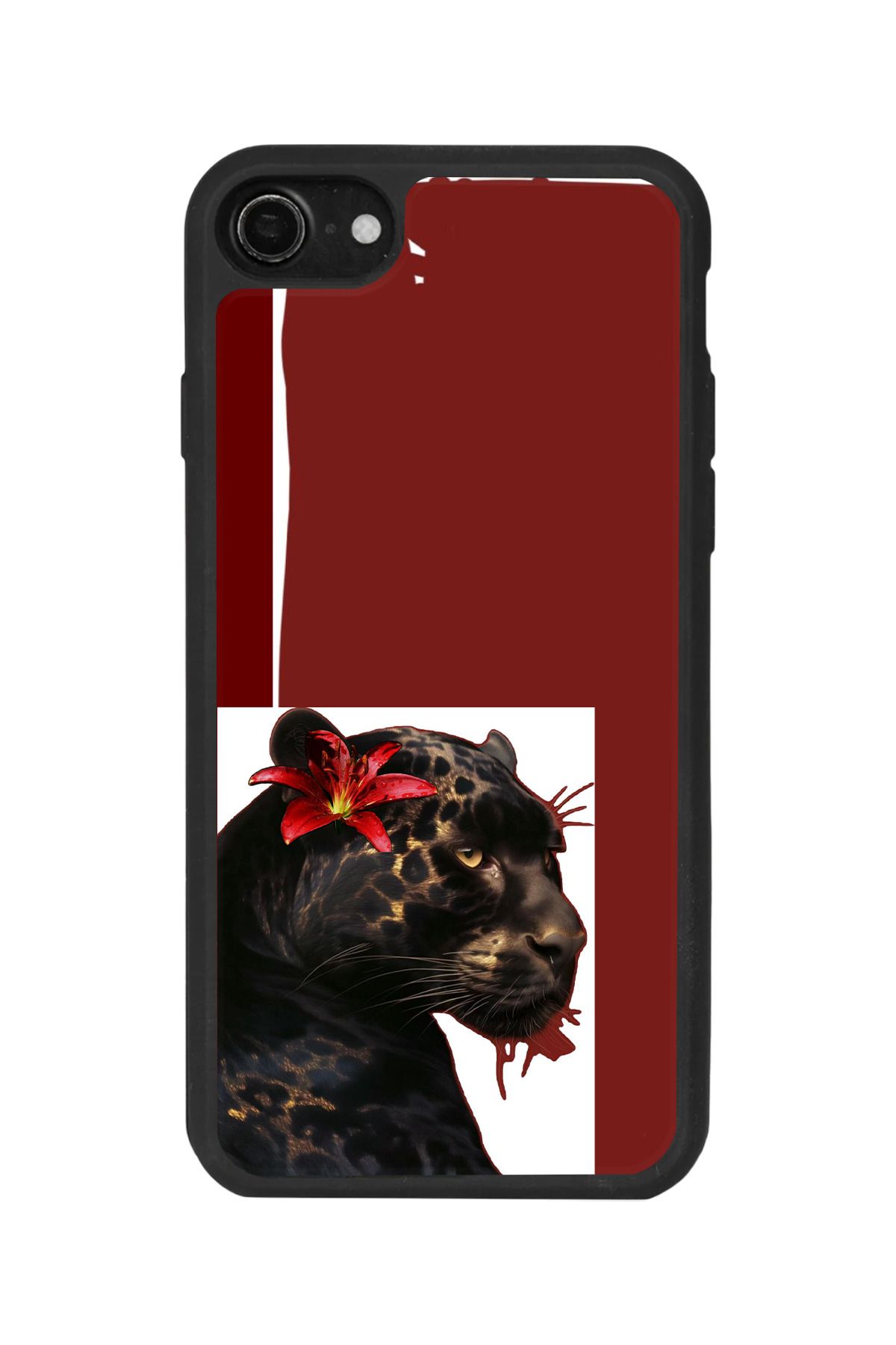 BGAKSESUAR iPhone 8 Uyumlu Mat Siyah Kılıf – Yumuşak Silikon, Koruyucu, Şok Emici Kapak