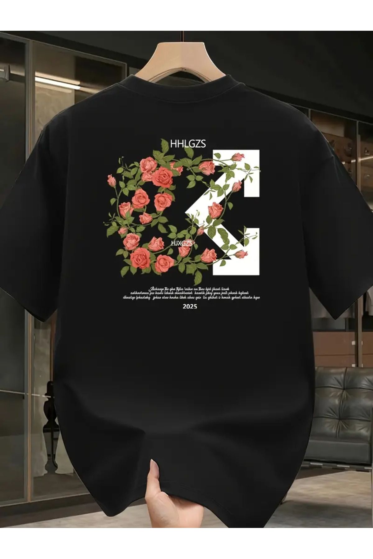LAND MODA Ağırlık Pure Pamuk Trendy Marka Baskılı Kısa Kollu T-Shirt Erkek Yaz Yeni
