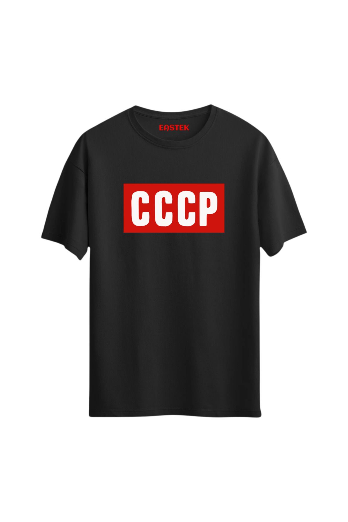 Eastek Unisex CCCP Baskılı Beyaz Tshirt