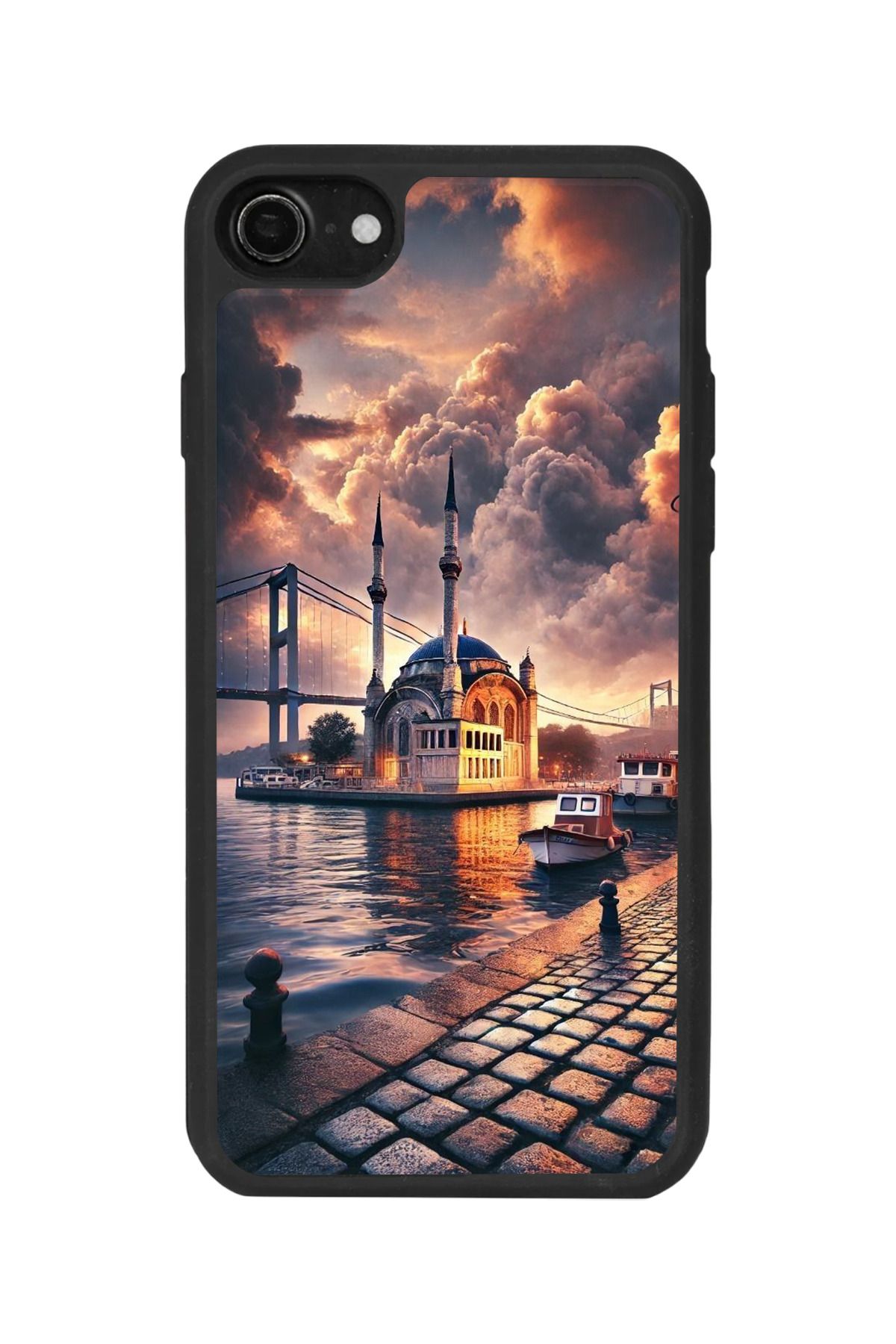 BGAKSESUAR Apple iPhone SE Uyumlu Mat Siyah Kılıf – Yumuşak Silikon, Koruyucu, Şok Emici Kapak