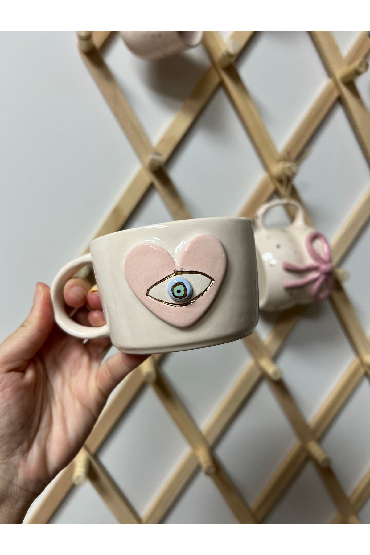 RinaSeramik Açık Pembe Seramik Mug ‘Numa’