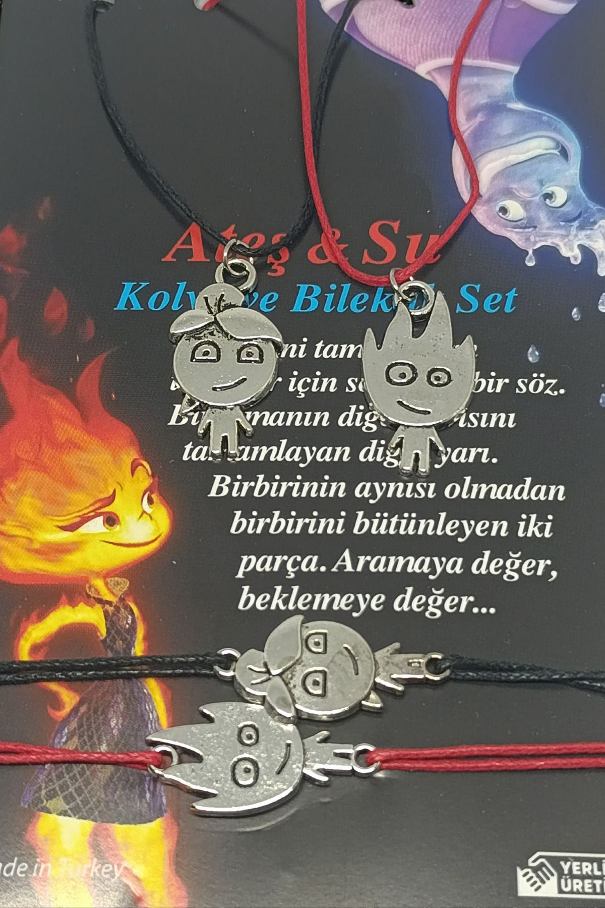 Birmem Ateş ve Su Kolye ve Bileklik Seti – Zıtların Büyülü Uyumu