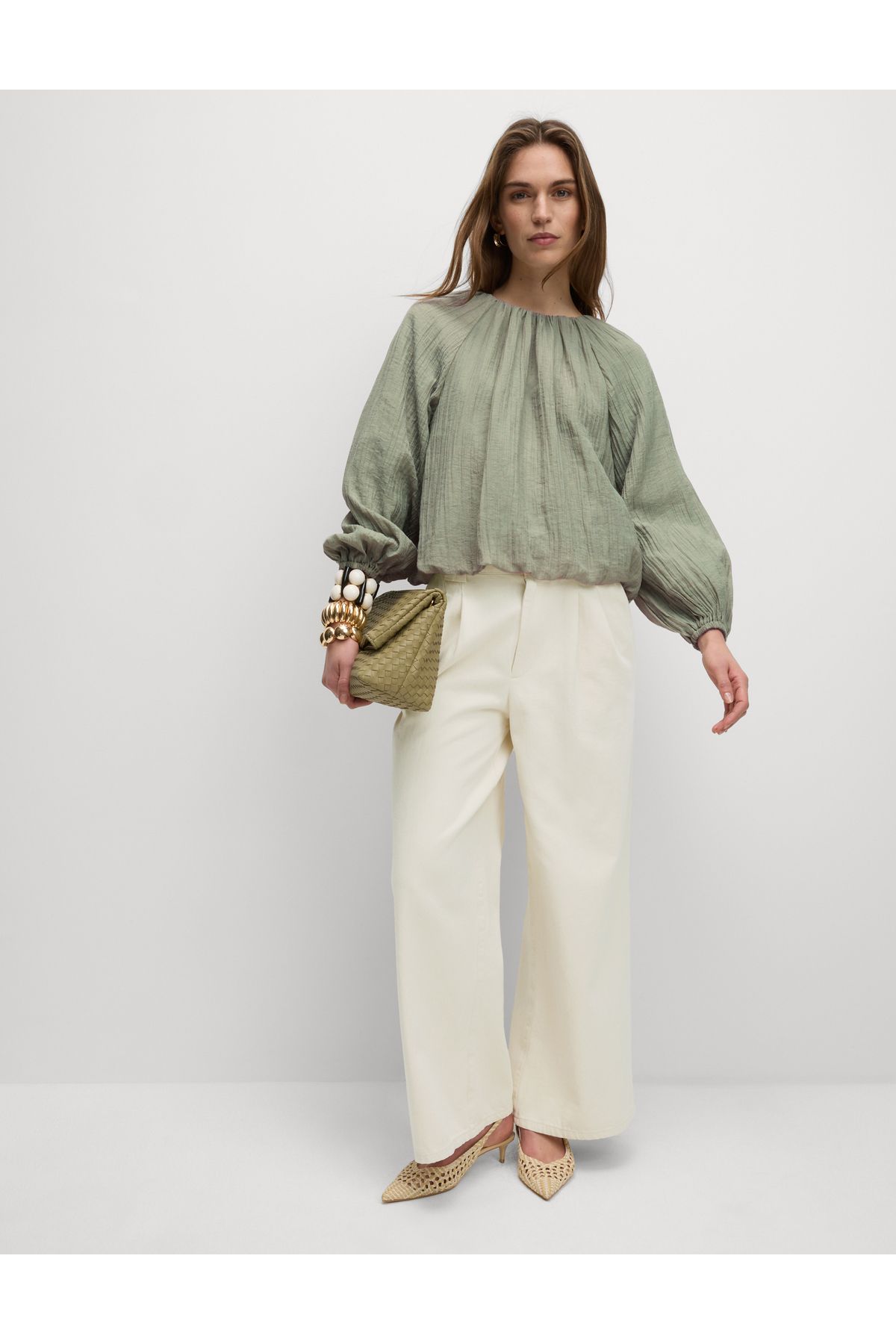 Marks & Spencer Yüksek Bel Tailored Wide Leg Jean