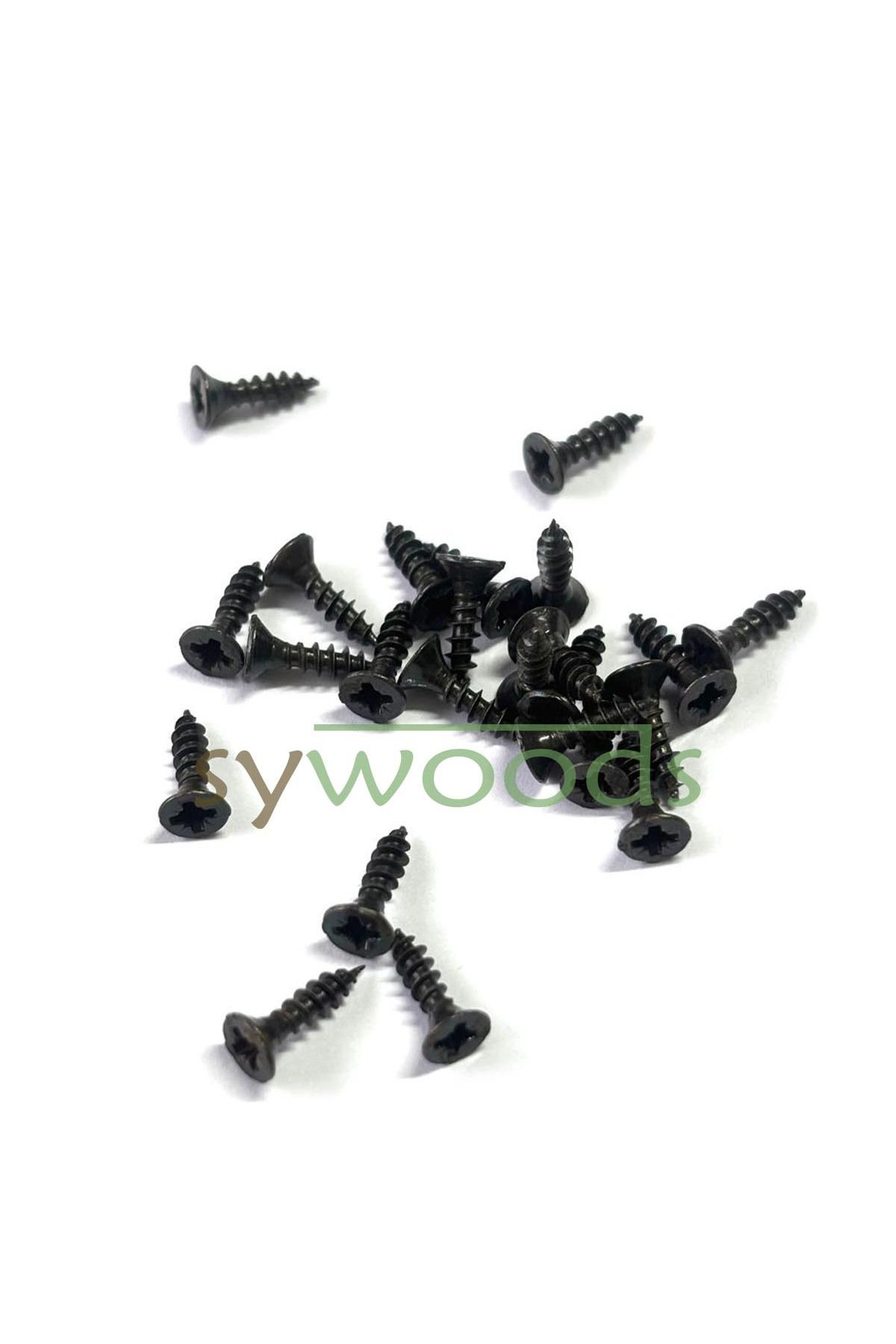 sywoods Sunta vidası ince 2.5x10 mm 100 adet siyah renk