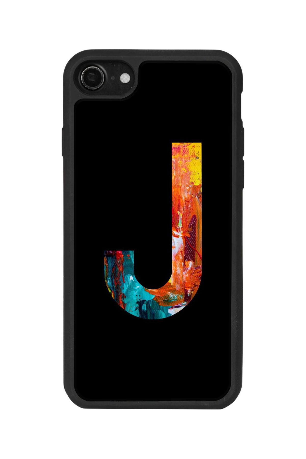 BGAKSESUAR iPhone SE Uyumlu Mat Siyah Kılıf – Yumuşak Silikon, Koruyucu, Şok Emici Kapak