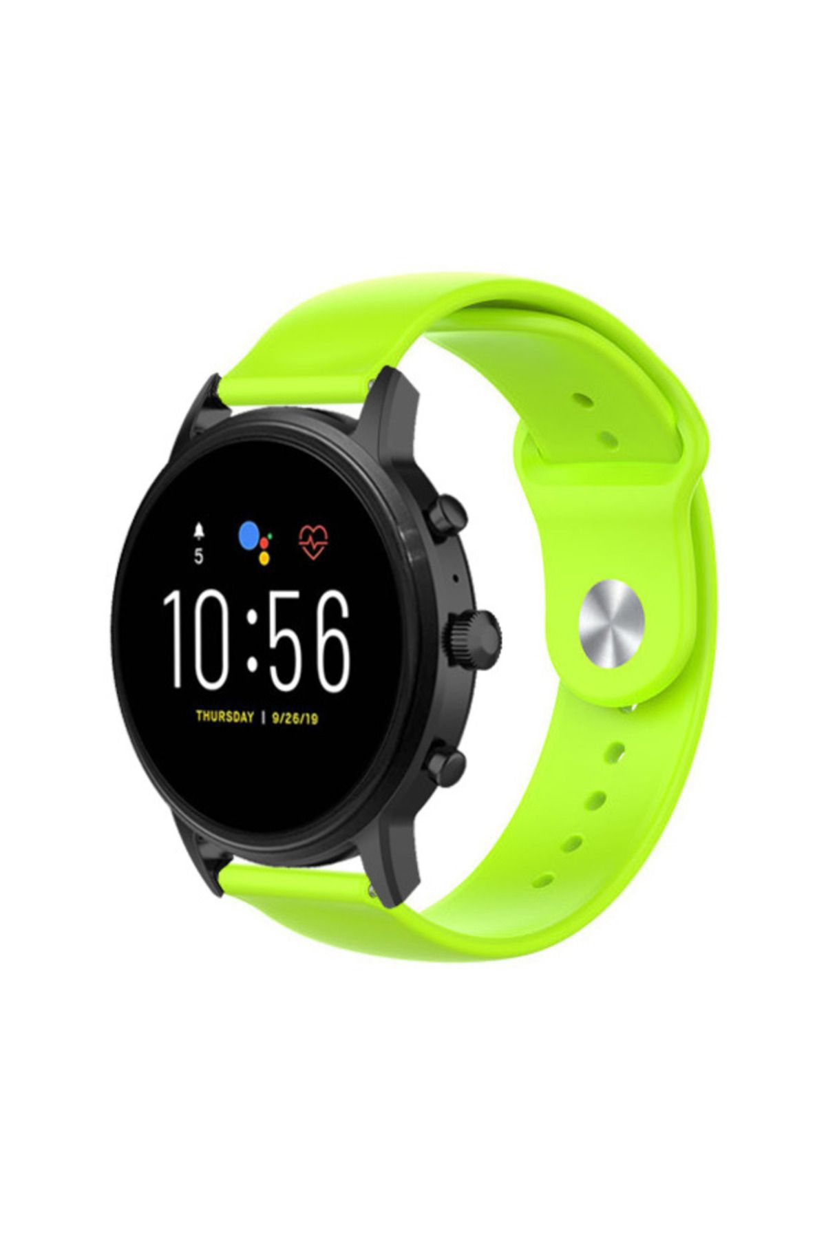 bbtech Fossil Gen 5 Carlyle / HR 22mm Standart Silikon Kordon Klasik Kayış Esnek 22 mm Band