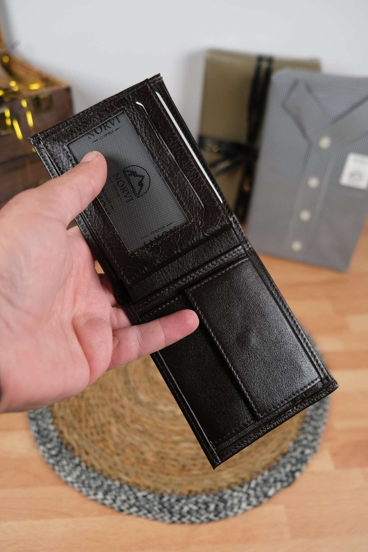 Norvi Leather Klasik Bozuk Para Bölmeli Hakiki Deri Cüzdan Siyah