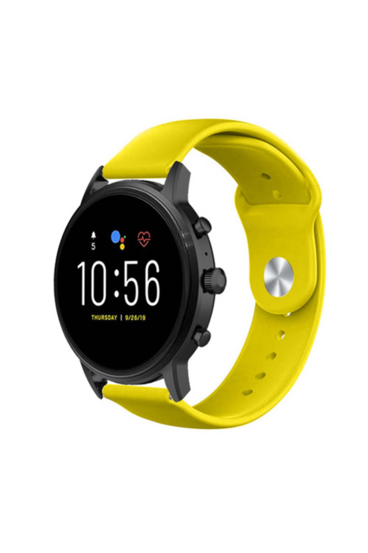 bbtech Fossil Gen 5 Carlyle / HR 22mm Standart Silikon Kordon Klasik Kayış Esnek 22 mm Band