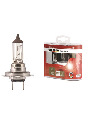 WOLFRAM AMPUL H7 24V 70W TRUCK VISION + 150% FAZLA IŞIK