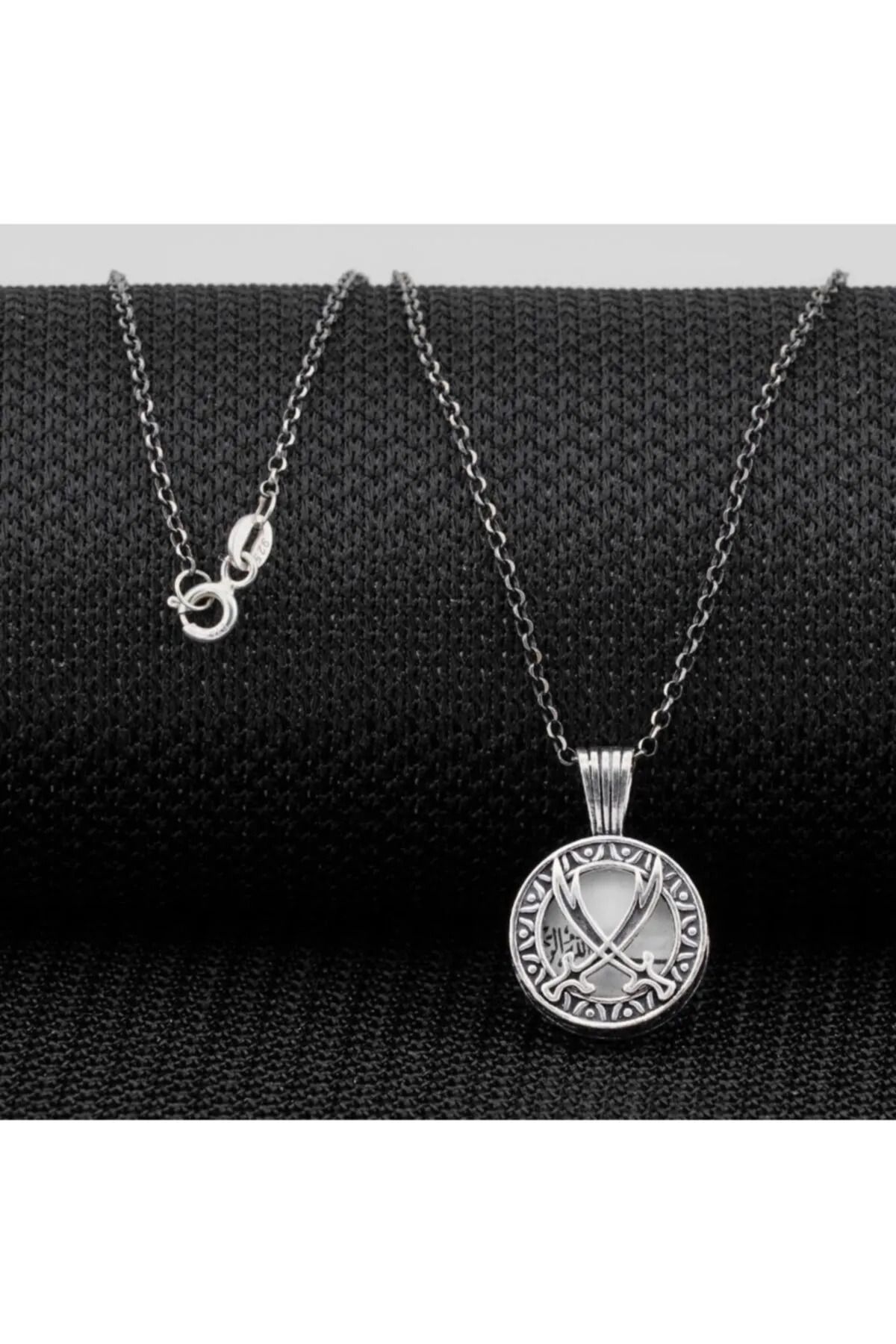 MODA925 925 Ayar Gümüş Cevşeni Kebir Dualı Zülfikar Kılıç Tasarım Cevşen Kolye