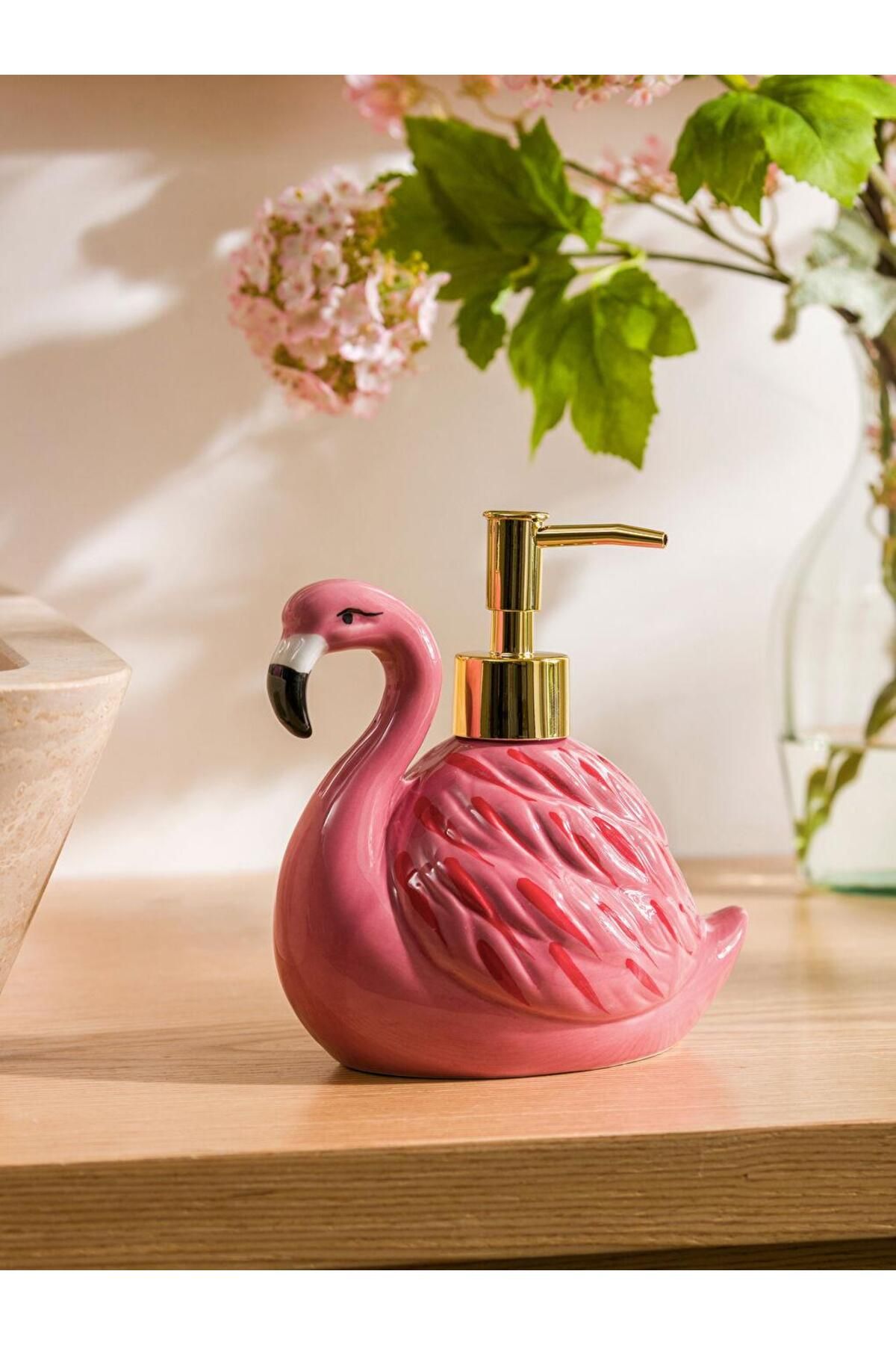 LC Waikiki Flamingo Figürlü Seramik Sıvı Sabunluk (S5)
