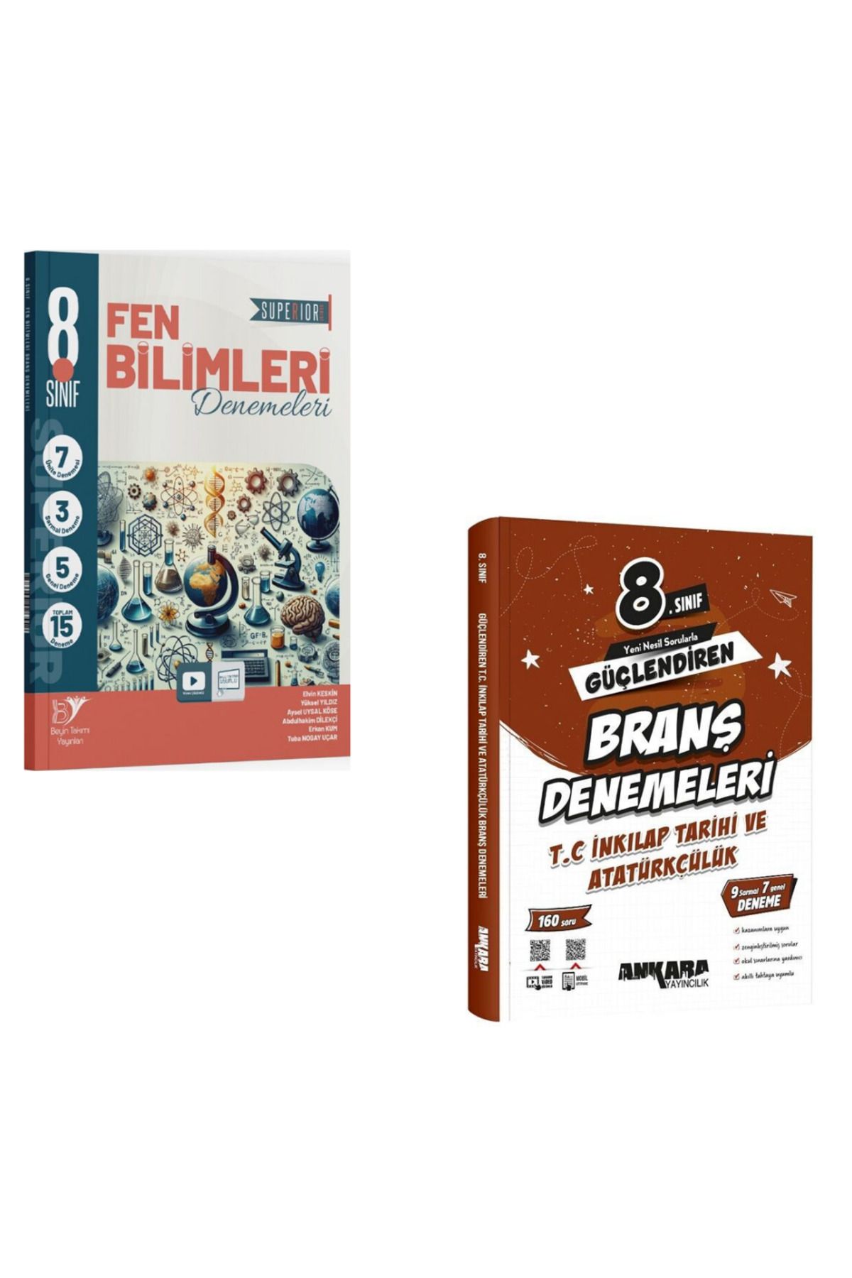 Marsis Yayınları Beyin Takımı 8. Sınıf Fen Bilimleri ve Ankara 8 İnkılap Tarihi Branş Denemeleri