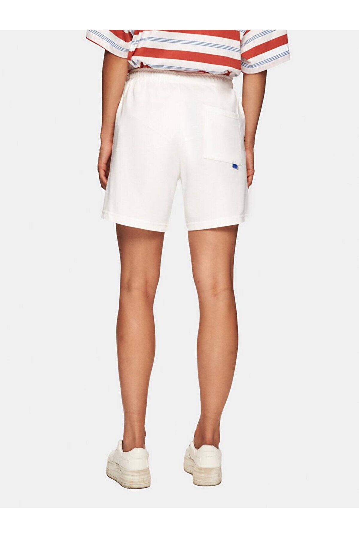 Ltb-Printed Regular Midi White Shorts 4
