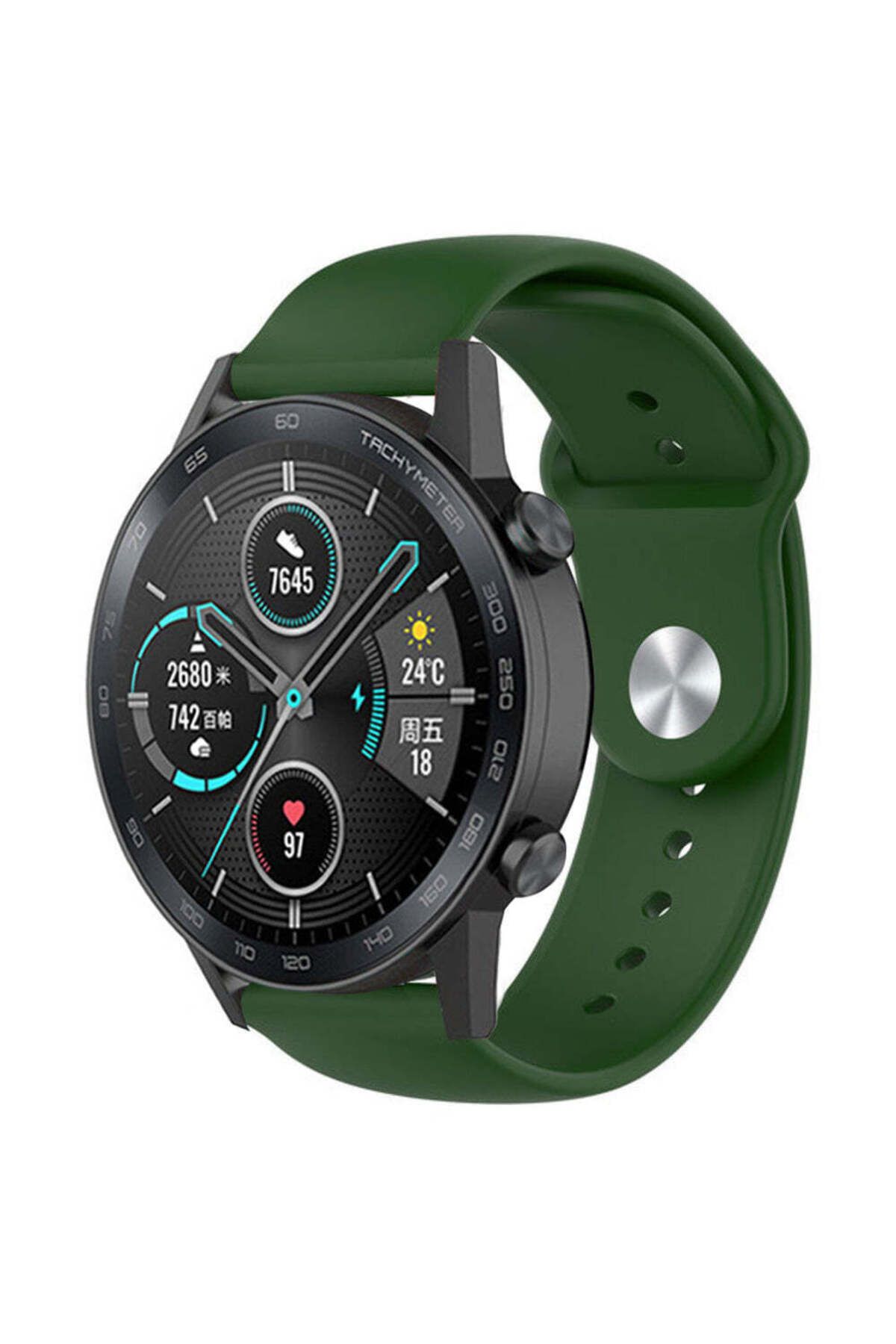 bbtech Honor Magic / Watch 2 46mm / Dream 22mm Standart Silikon Kordon Klasik Kayış Esnek 22 mm Band