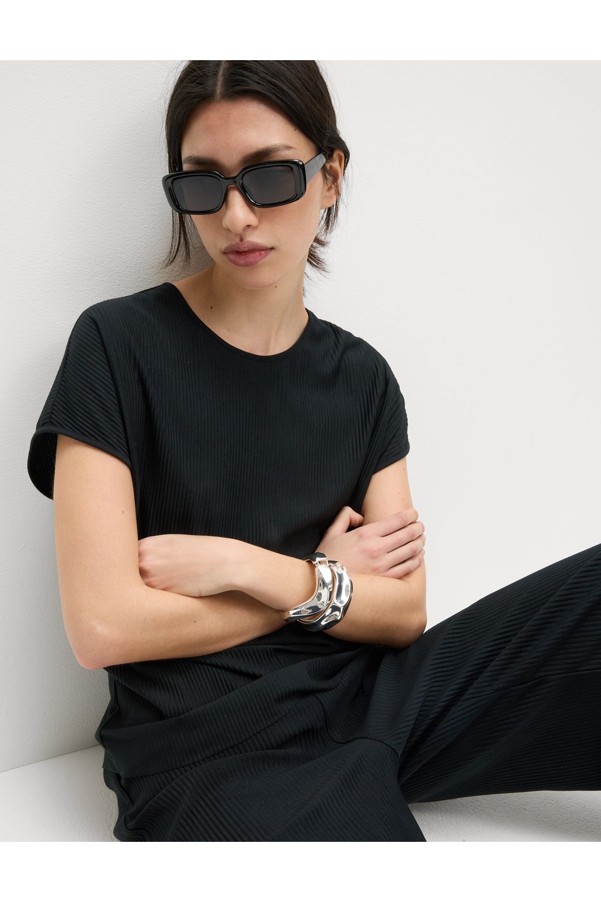 Marks & Spencer Pliseli Bisiklet Yaka Bluz