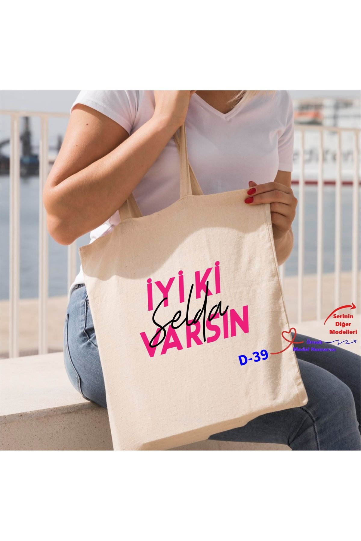 E-Hediyeci Kişiye Özel Bez Çantalar, Doğum Günü Temalı Hediyelik Bez Çanta D Serisi