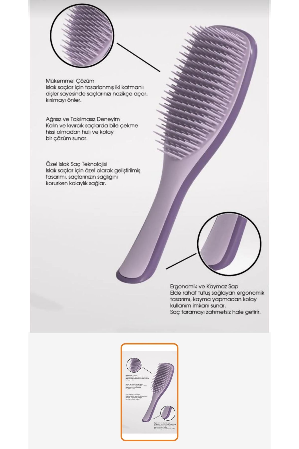 Nofella Yeni Nesil Saç Açıcı Tarak, Sihirli Fırça Magic Hair Brush