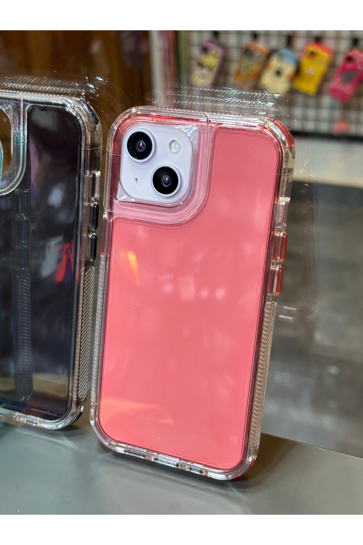 BURKİNA İphone 15 uyumlu Space Collection 2in1 PC+TPU Material Military Drop Tested Tank Color Case