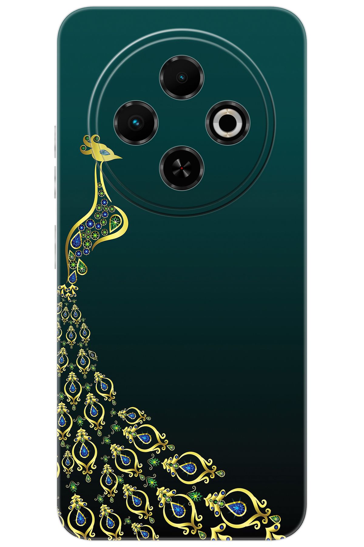 TECNO Spark 30C (KL5/KL5n) Uyumlu Kılıf Desen Baskılı Silikon Tavus Kuşu STK:540 CP-LYQBEE9