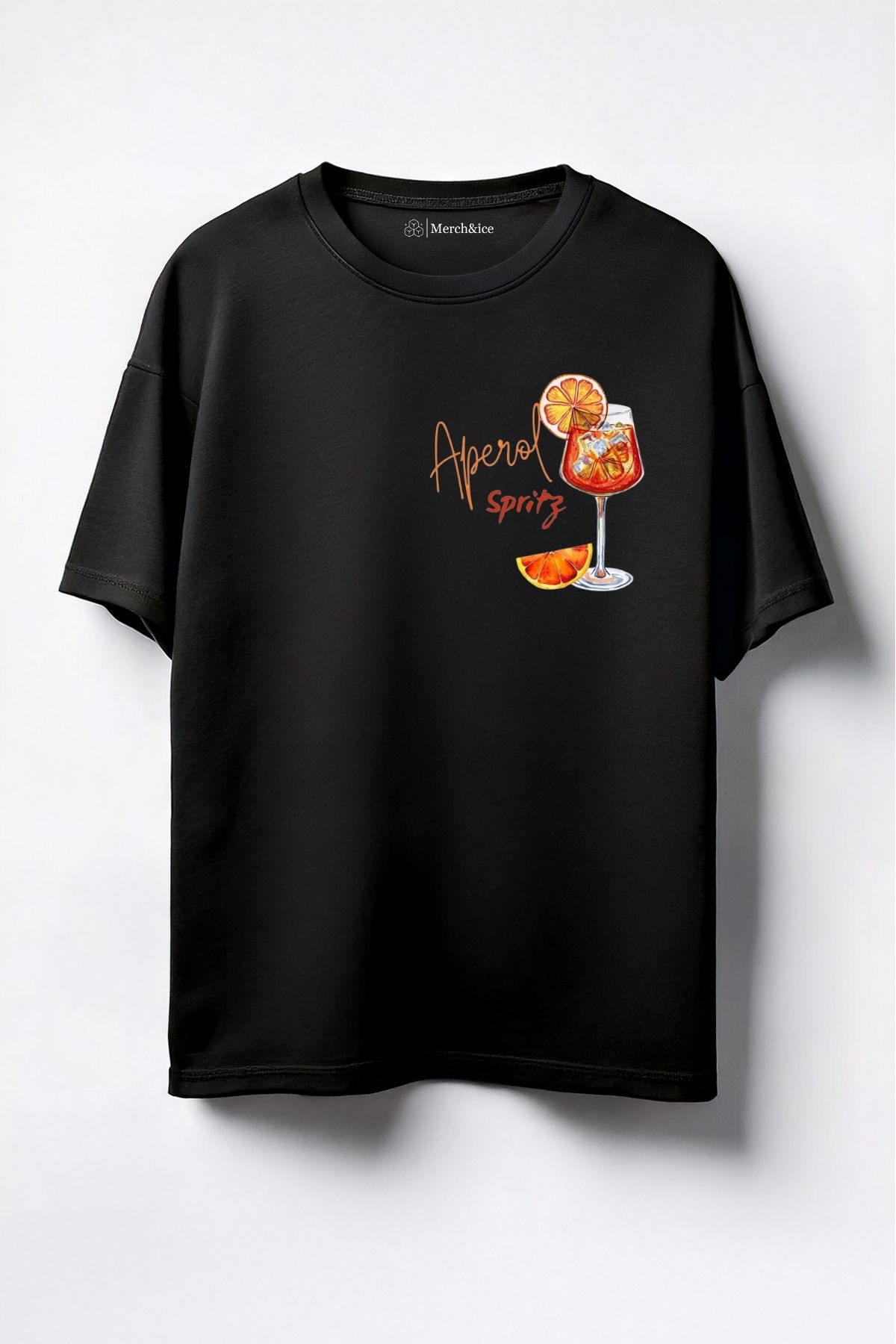 Merch&ice Aperol Spritz Baskılı Unisex Oversize T-Shirt
