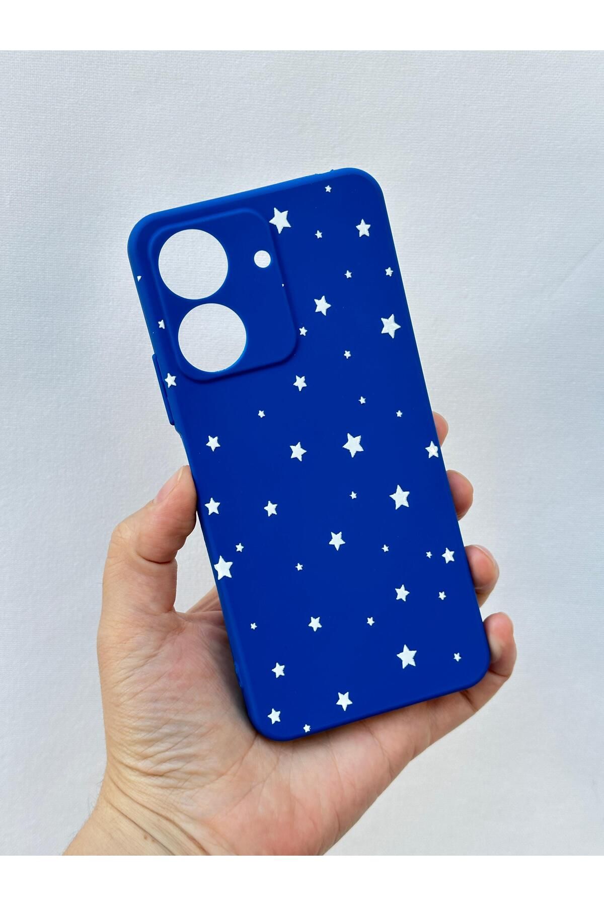 Vip Case REDMİ 13C-Mini YILDIZ desenli Lansman Kamera Korumalı Yumuşak Silikon RUBBER Kılıf 277