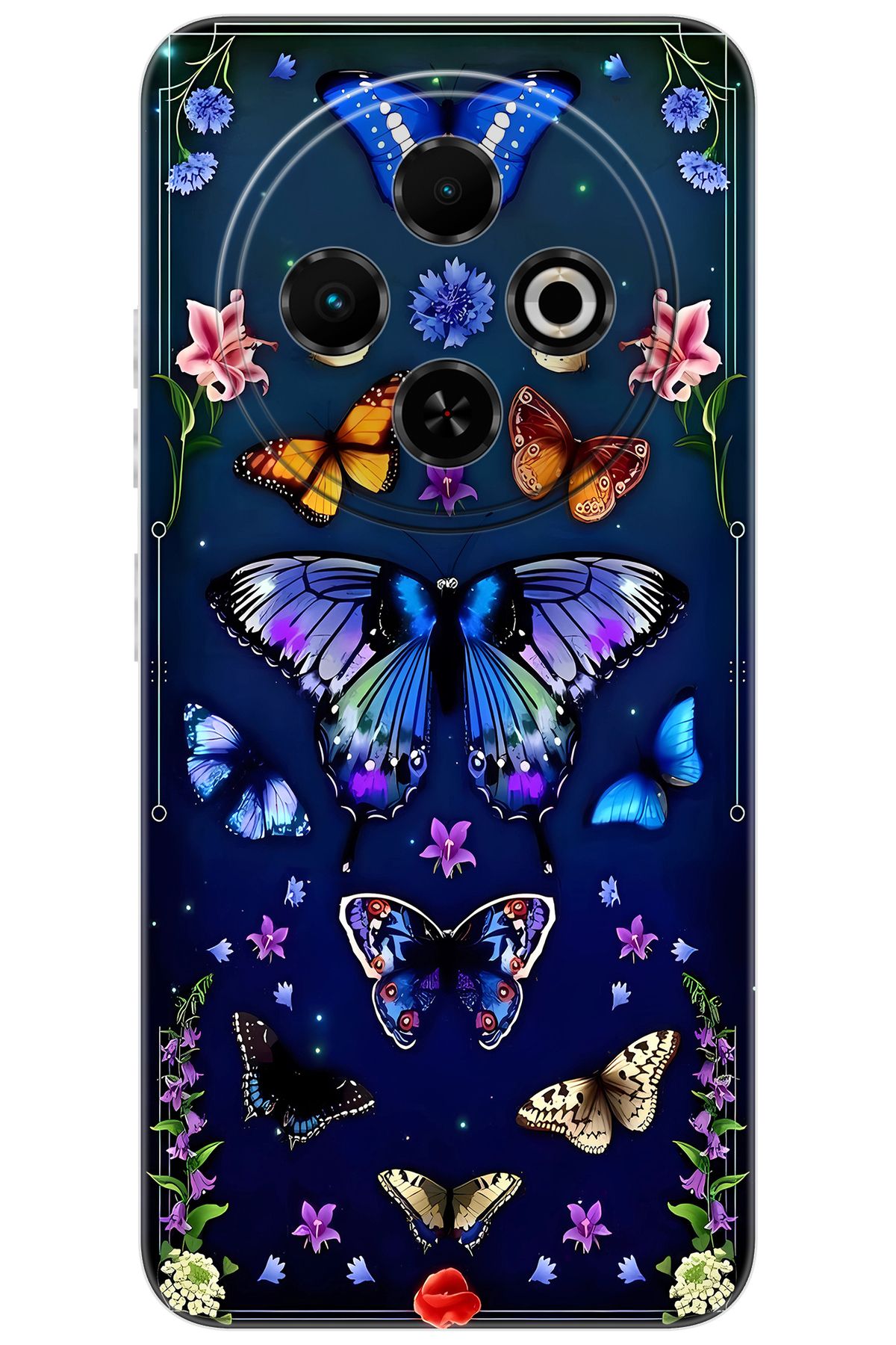 TECNO Spark 30C (KL5/KL5n) Uyumlu Kılıf Desen Baskılı Silikon Kelebek STK:669 CP-H2CTIHX
