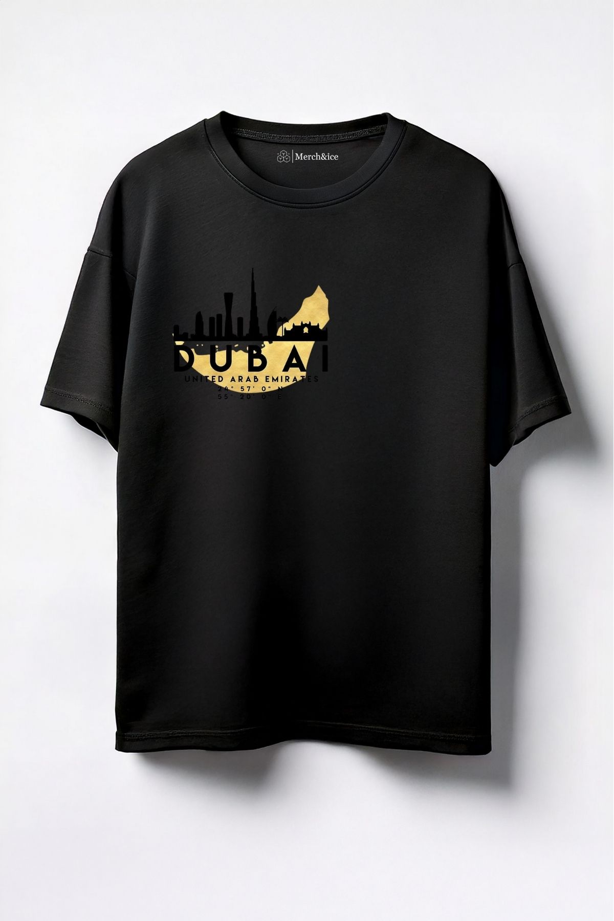 Merch&ice Dubai Baskılı Unisex Oversize T-Shirt