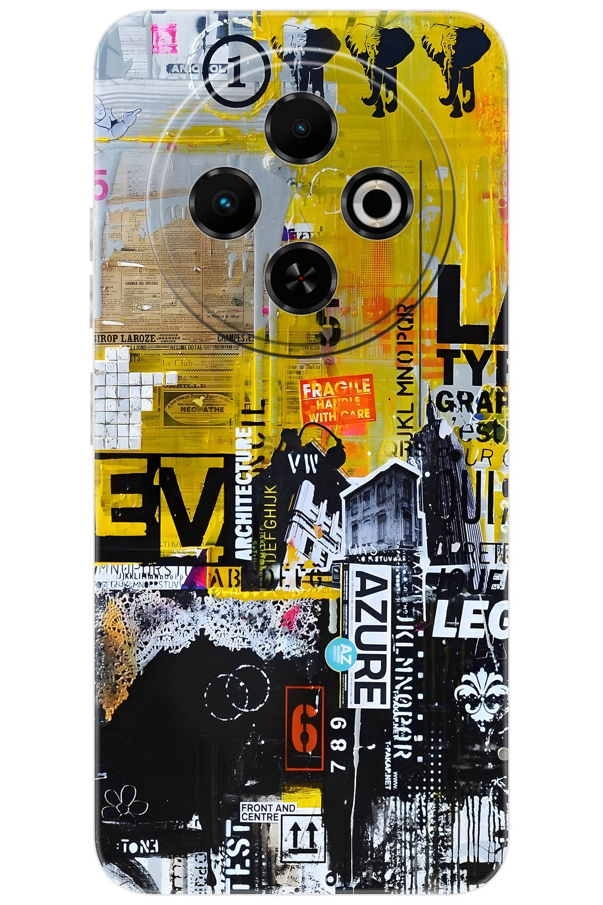TECNO Spark 30C (KL5/KL5n) Uyumlu Kılıf Desen Baskılı Silikon Sokak Sanatı STK:706 CP-pP2kTKw