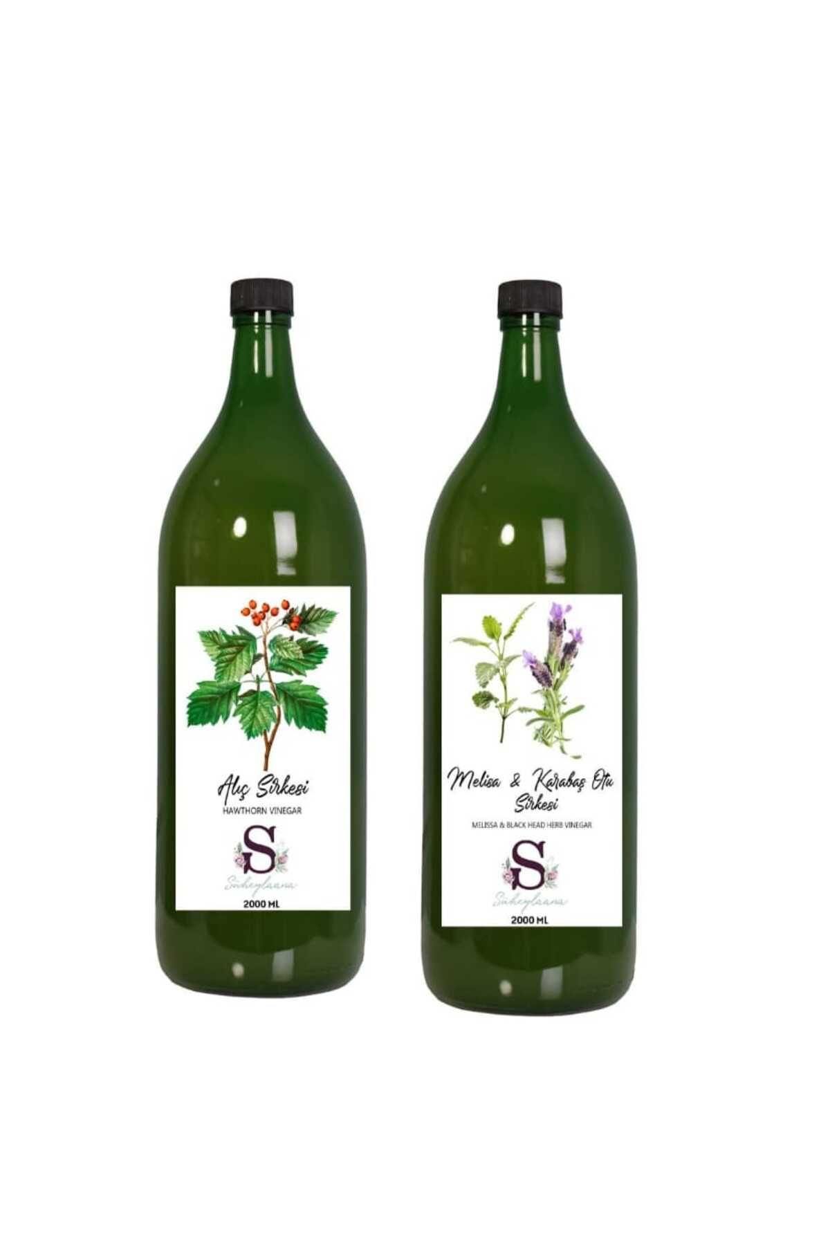 Süheylaana Doğal Alıç Sirkesi 2000 Ml - Doğal Melisa & Karabaş Otu Sirkesi 2000 Ml