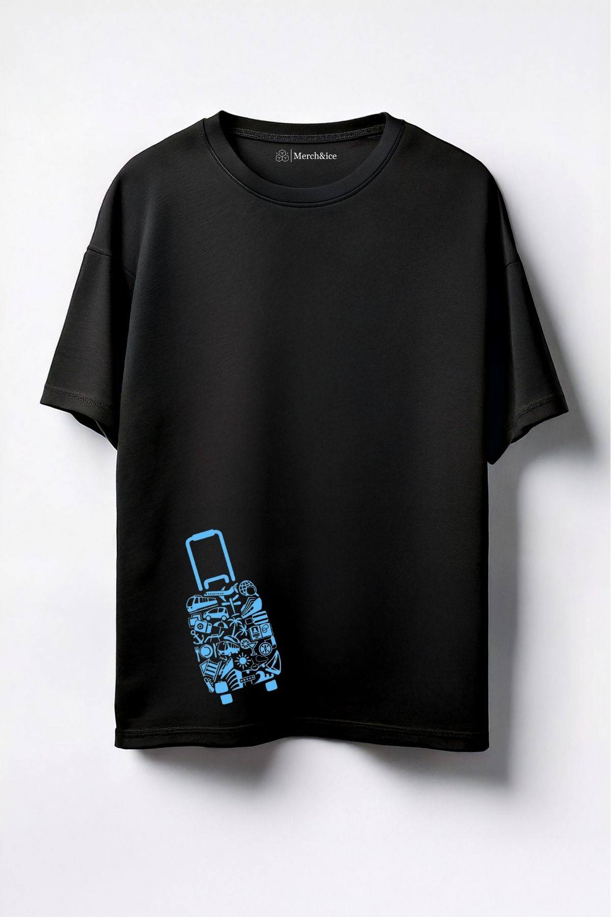 Merch&ice Seyahat Valizi Baskılı Unisex Oversize T-Shirt