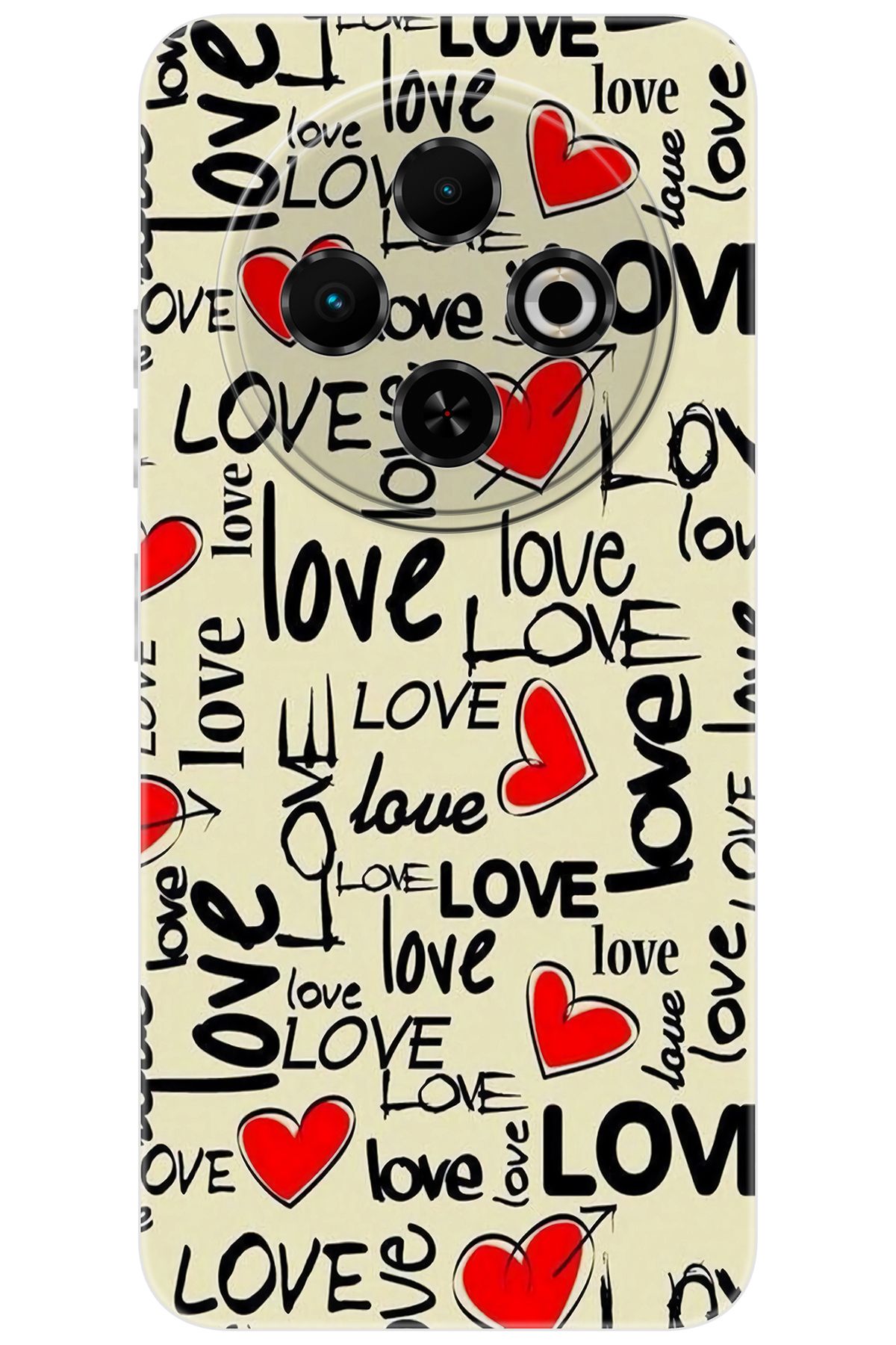 TECNO Spark 30C (KL5/KL5n) Uyumlu Kılıf Desen Baskılı Silikon Love Serisi STK:728 CP-Dl3cwfH