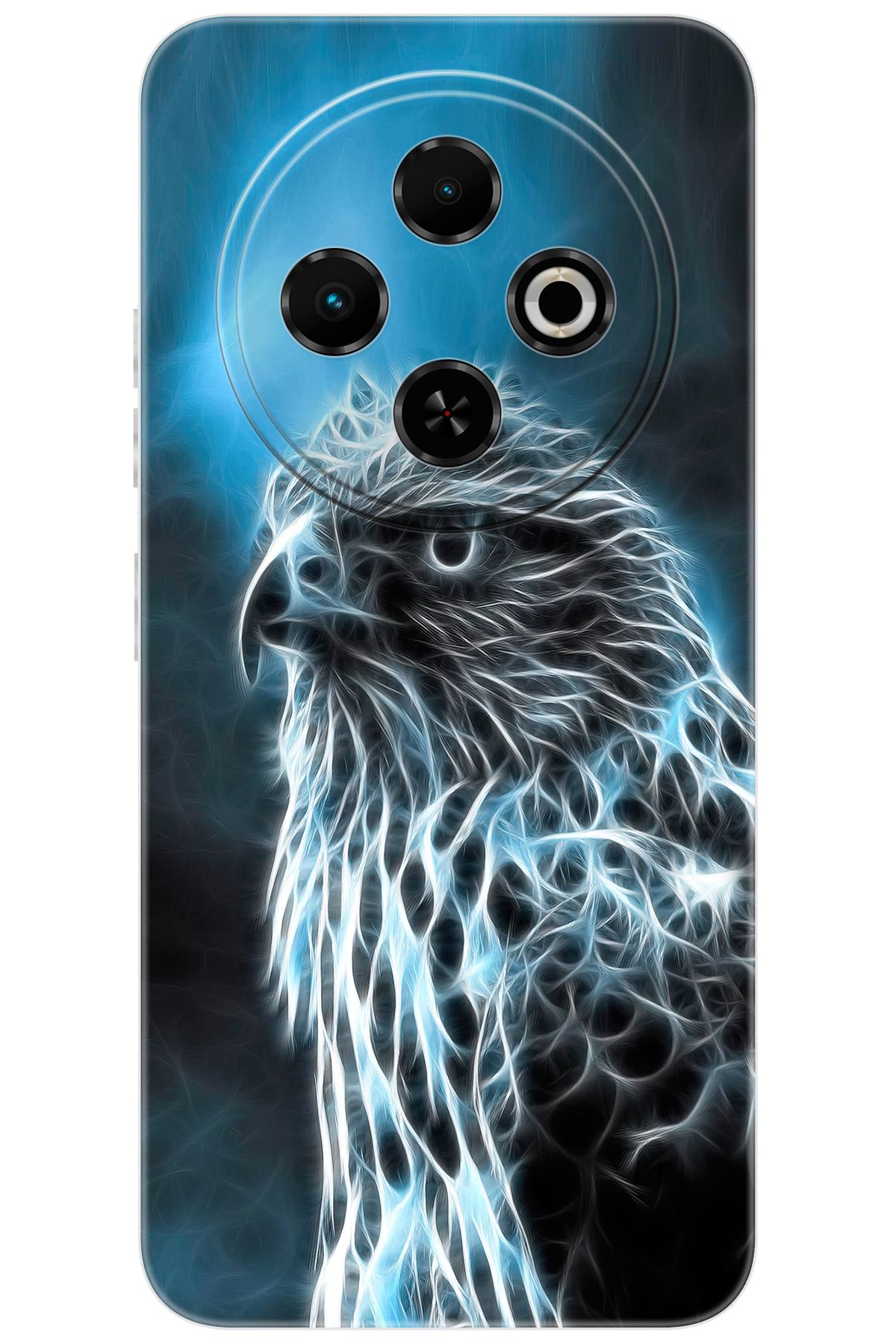 TECNO Spark 30C (KL5/KL5n) Uyumlu Kılıf Desen Baskılı Silikon Şahin STK:196 CP-YSwhssu
