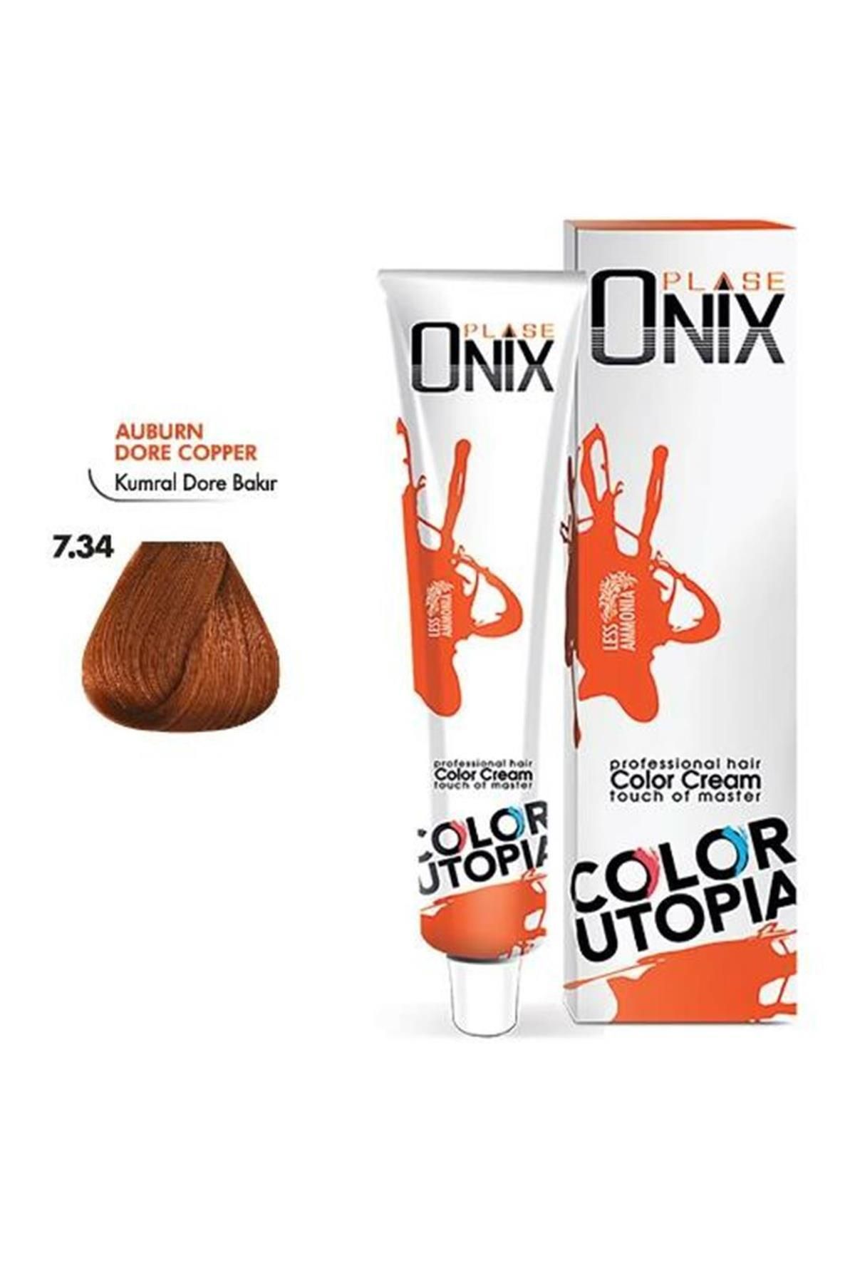 onix ONİX TÜP SAÇ BOYASI & NO:7/34 KUMRAL DORE BAKIR