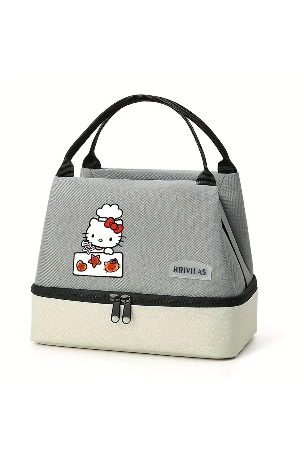 ada çanta kırtasiye Beslenme çantası Hello Kitty figürlü izoleli sıcak soğuk koruma çift bölmeli BRILIVAS AD6639