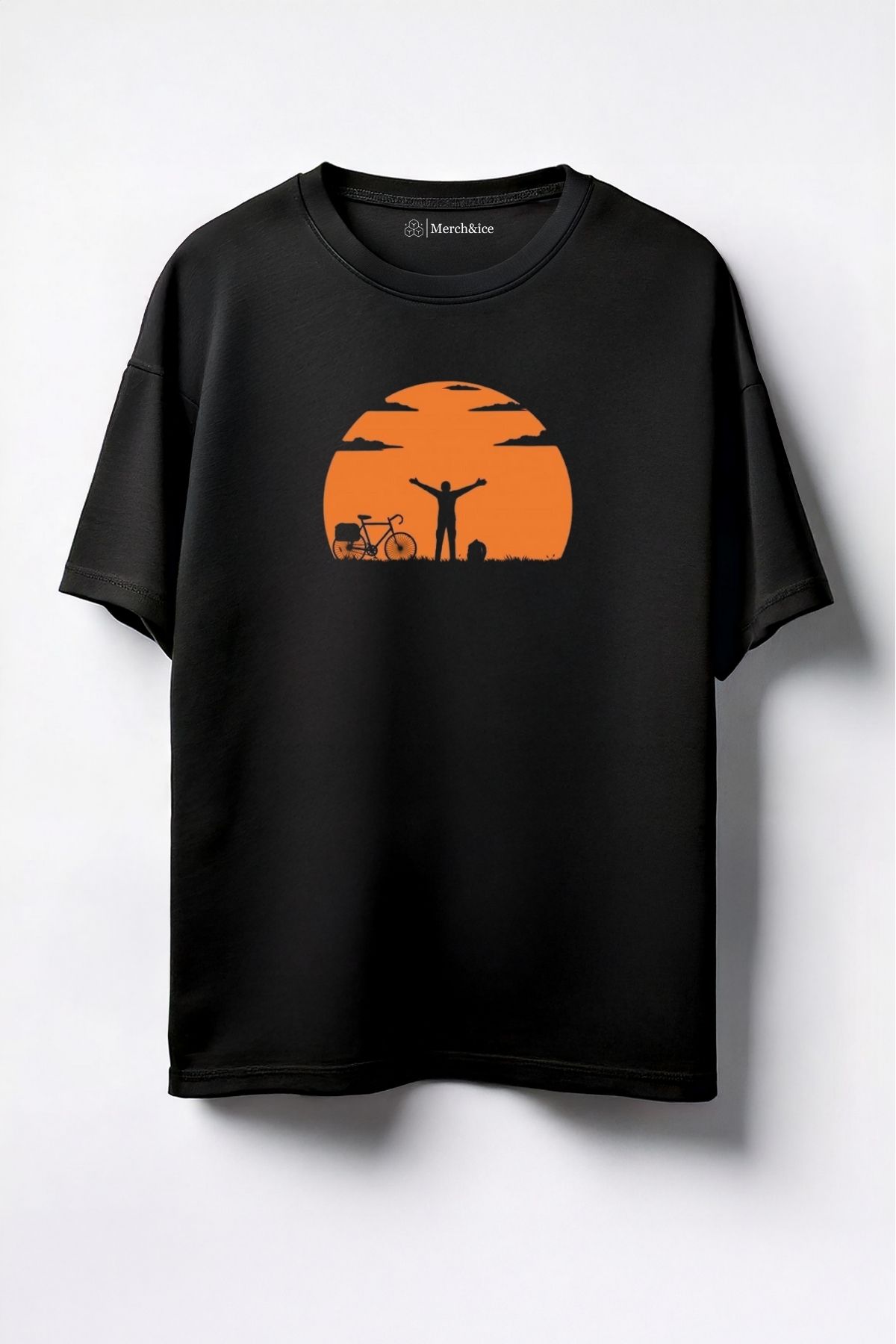 Merch&ice Bisikletim ve Ben Özgürüm Baskılı Unisex Oversize T-Shirt