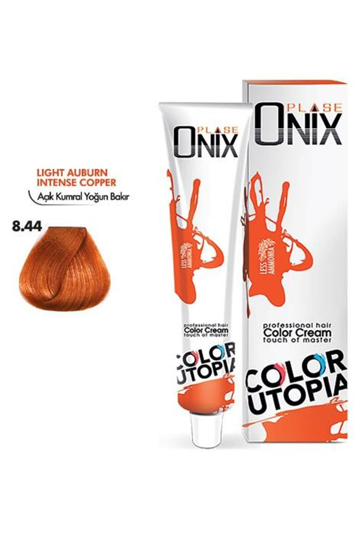 onix ONİX TÜP SAÇ BOYASI & NO:8/44 AÇIK KUMRAL YOĞUN BAKIR
