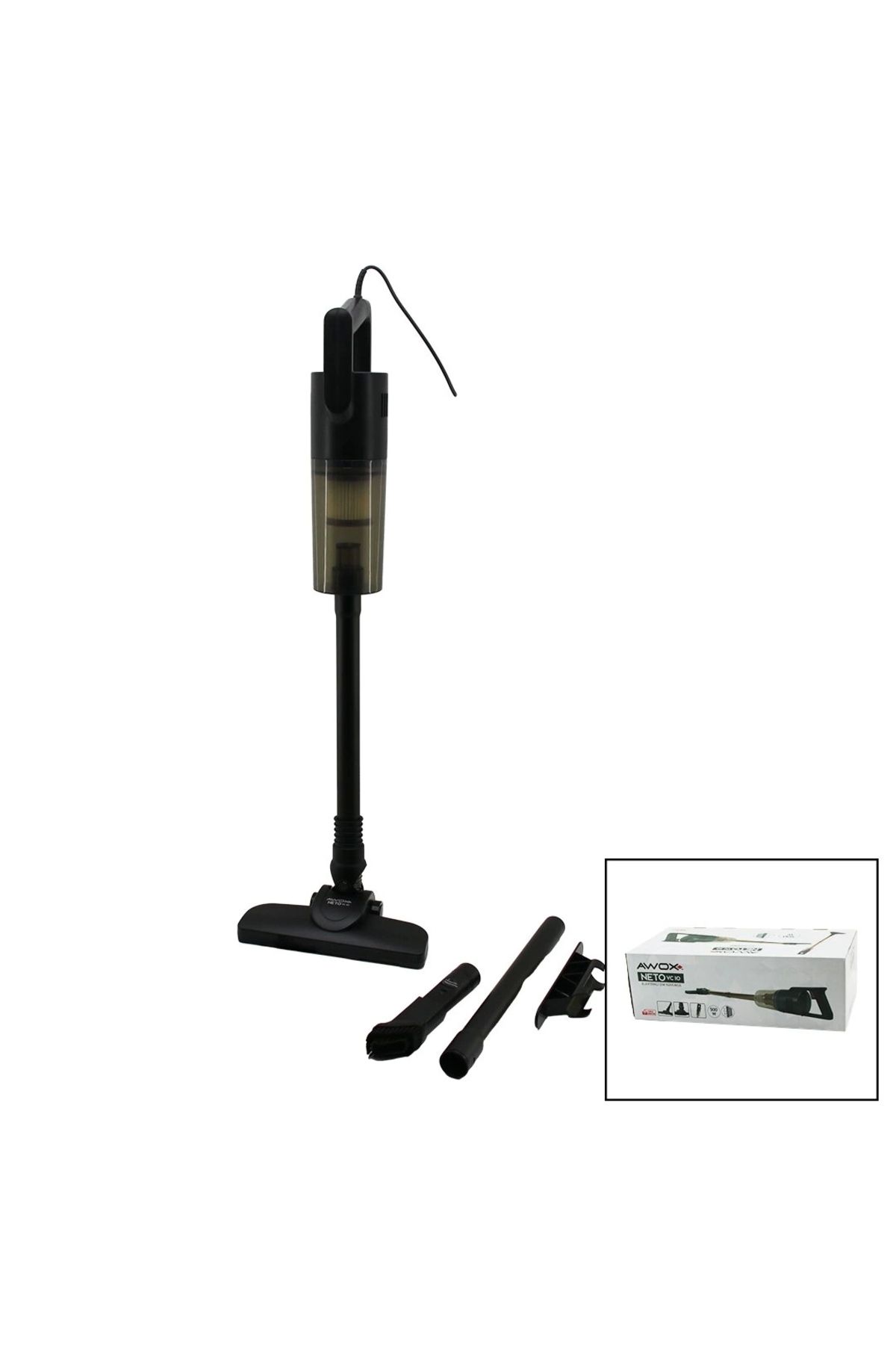 Nemere Awox Neto Vc-10 Siyah Metal Saplı Dik Elektrikli Süpürge 500w 5mt Kablosap=75+35=110cmhepa Filtre