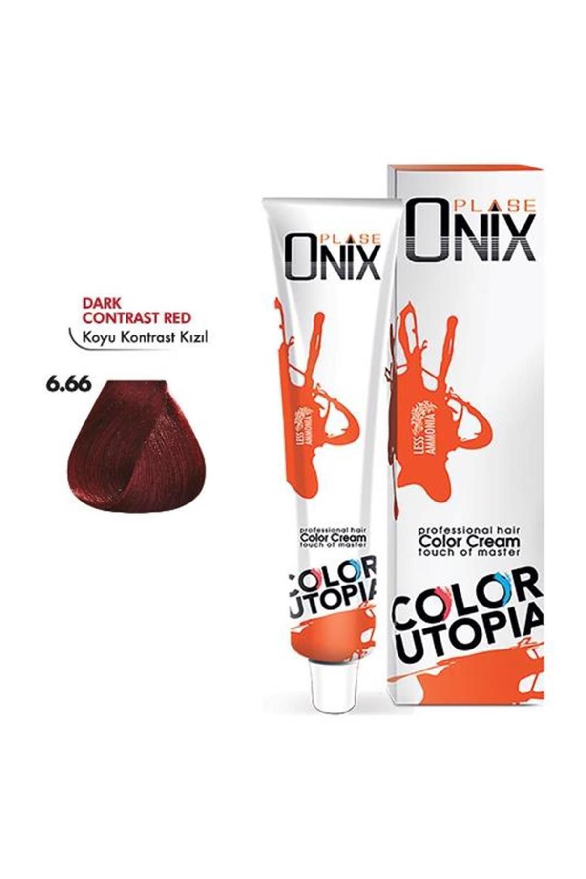 onix ONİX TÜP SAÇ BOYASI & NO:6/66 KOYU KONTRAST KIZIL